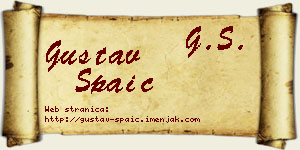 Gustav Spaić vizit kartica